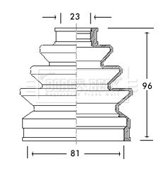 BORG & BECK Paljekumi, vetoakseli BCB2178